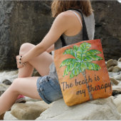 Het strand is mijn Therapie Sinaasappel Tropische  Crossbody Tas