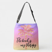 Het strand is mijn Therapie Sinaasappel Tropische  Crossbody Tas (Achterkant)