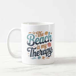 Het Strand Is Mijn Therapie - Zomerlijke Kustsfeer Koffiemok