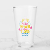 Het strand is waar ik sta glas (Voorkant)