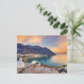 Het strand Kamares van Sifnos van Agia Marina Briefkaart (Staand voorkant)