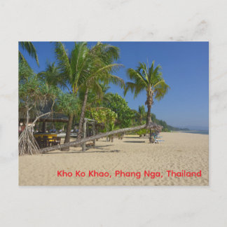 Het strand, Kho Ko Khao, Phang Nga ansichtkaart Briefkaart