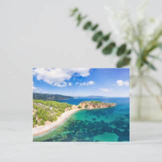 Het strand Kokkinokastro van het eiland Alonissos Briefkaart