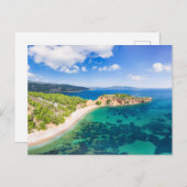 Het strand Kokkinokastro van het eiland Alonissos Briefkaart (Voorkant / Achterkant)