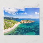 Het strand Kokkinokastro van het eiland Alonissos Briefkaart (Voorkant)