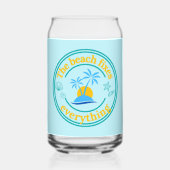 Het strand lost alles op blikvorm glas (Achterkant)