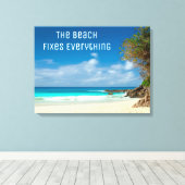 Het Strand Lost Alles Op Canvas Afdruk (Insitu (Houten vloer))