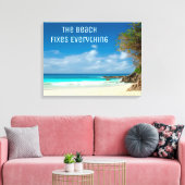 Het Strand Lost Alles Op Canvas Afdruk (Insitu (Woonkamer))