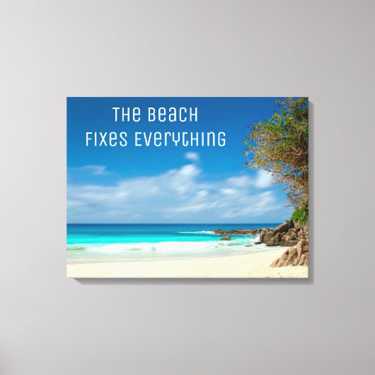 Het Strand Lost Alles Op Canvas Afdruk (Voorkant)
