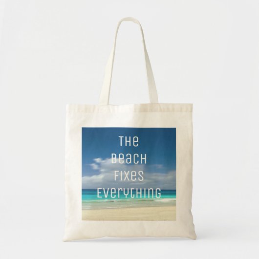 Het strand lost alles op tote bag (Voorkant)