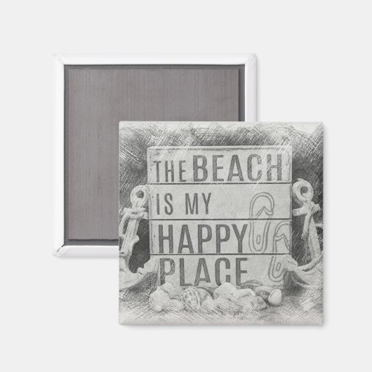 Het strand magneet (Voorkant / Achterkant)