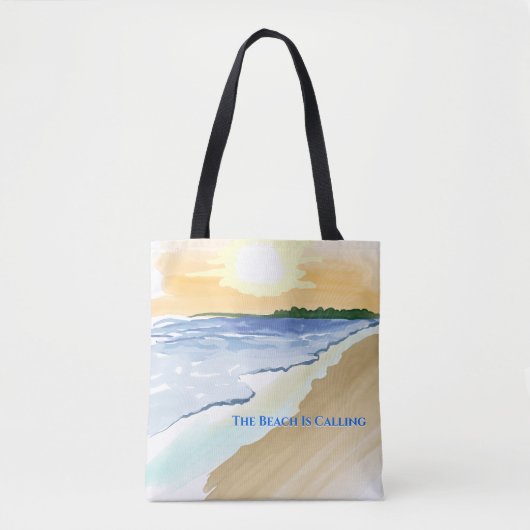 Het strand noemt balbloemen tote bag (Voorkant)