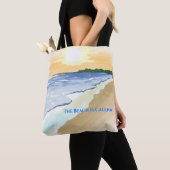 Het strand noemt balbloemen tote bag (Dichtbij)