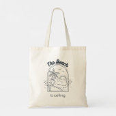 Het strand noemt de zomervakantie tote bag (Achterkant)