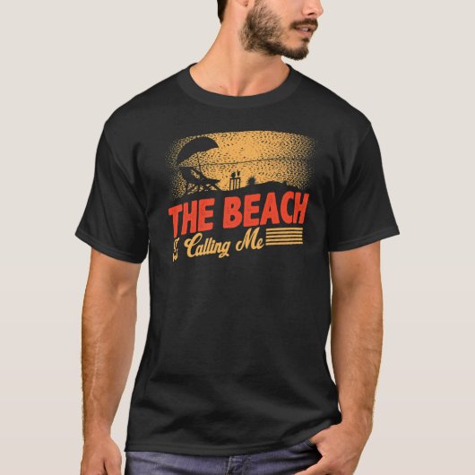 Het strand noemt me Paradise Hawaii Aloha Surf T-shirt (Voorkant)