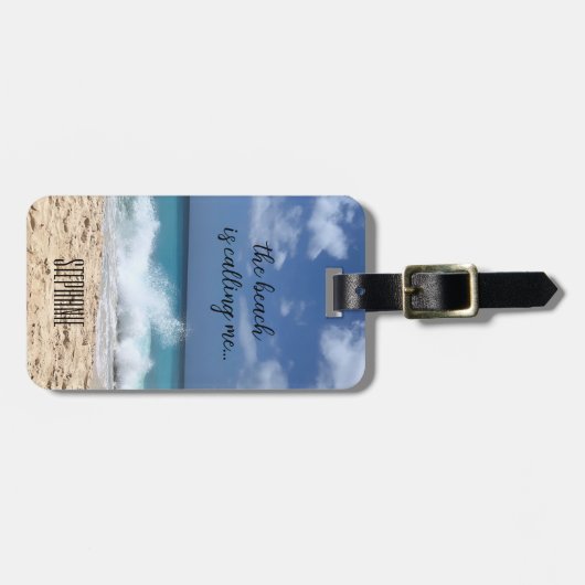 Het strand noemt me Tropisch Paradijs Bagagelabel (Voorkant horizontaal)