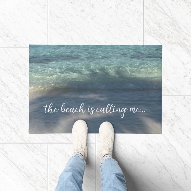 Het strand noemt me Tropisch Paradijs Deurmat (Binnen)