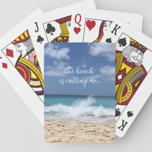 Het strand noemt me Tropisch Paradijs Pokerkaarten