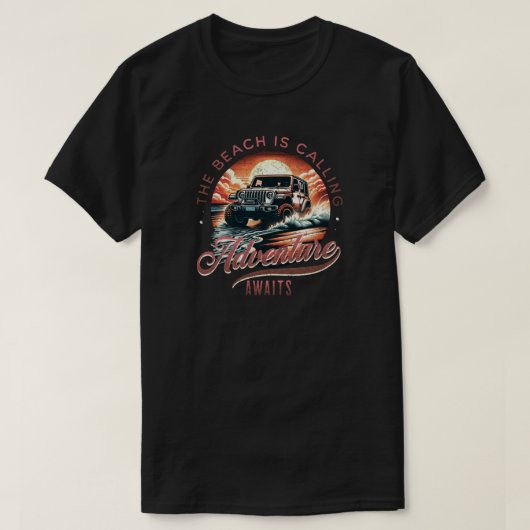 Het strand noemt T-shirt (Design voorkant)