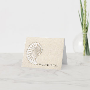 Het Strand Notecard van Shell Bedankkaart