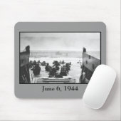 Het strand op D-dag tekenen Muismat (Met muis)