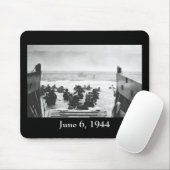 Het strand op D-dag tekenen Muismat (Met muis)