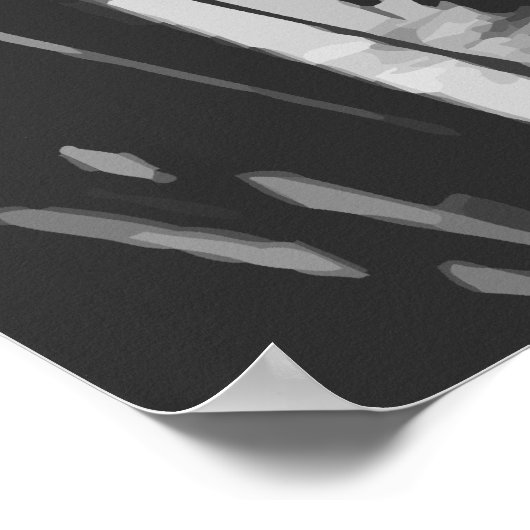 Het strand op D-dag tekenen Poster (Hoek)