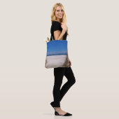 Het strand op een canvas tas (Op model)