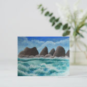 Het strand op Oceanside - Briefkaart (Staand voorkant)