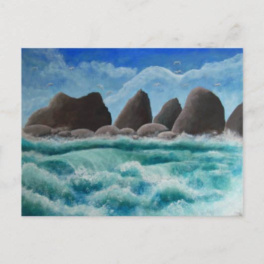 Het strand op Oceanside - Briefkaart (Voorkant)