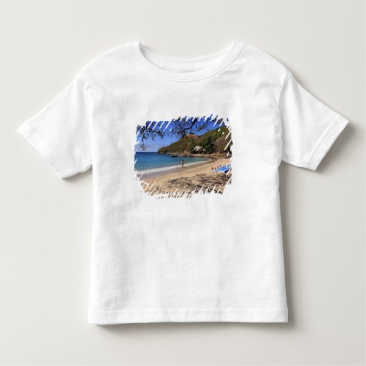 Het strand op Pigeon Island National Park Kinder Shirts (Voorkant)