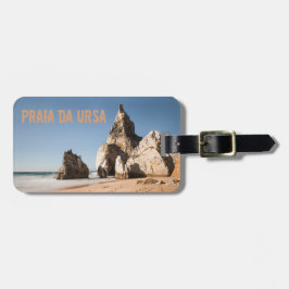 Het strand Praia da Ursa in Portugal cadeau Bagagelabel