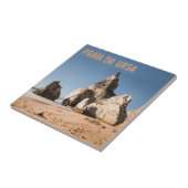 Het strand Praia da Ursa in Portugal cadeau Tegeltje (Zijkant)