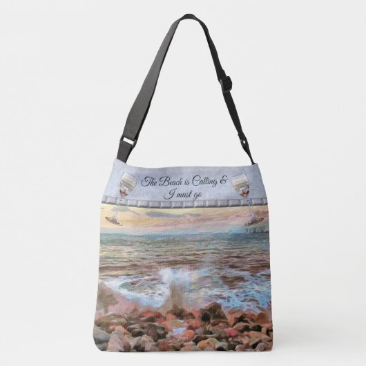 Het strand roept 0742 crossbody tas (Achterkant)