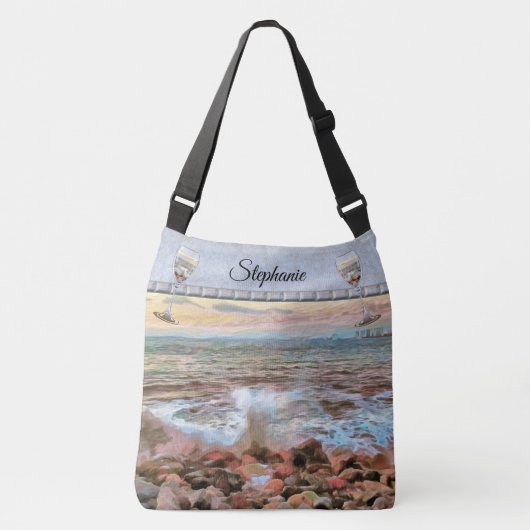 Het strand roept 0742 crossbody tas (Voorkant)