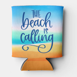 Het strand roept | Aangepaste stijlvolle zeelandsc Blikjeskoeler