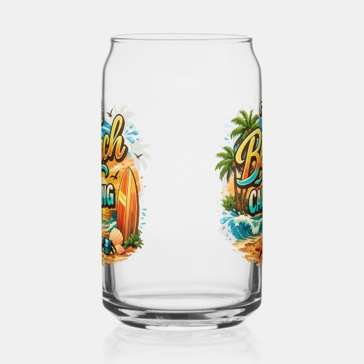 Het strand roept. blikvorm glas (Links)