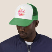 Het strand roept en ik moet gaan trucker pet (In situ)
