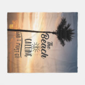 Het strand roept fleece deken (Voorkant (Horizontaal))