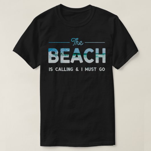 Het strand roept het zoutleven t-shirt (Design voorkant)