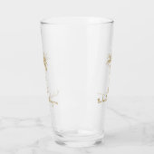 Het strand roept me Gouden Kokospalmboom Glas (Links)