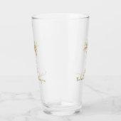 Het strand roept me Gouden Kokospalmboom Glas (Rechts)