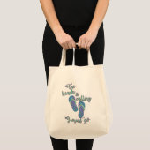 Het strand roept met zeemeerminnen Teenslippers Tote Bag (Voorkant (product))