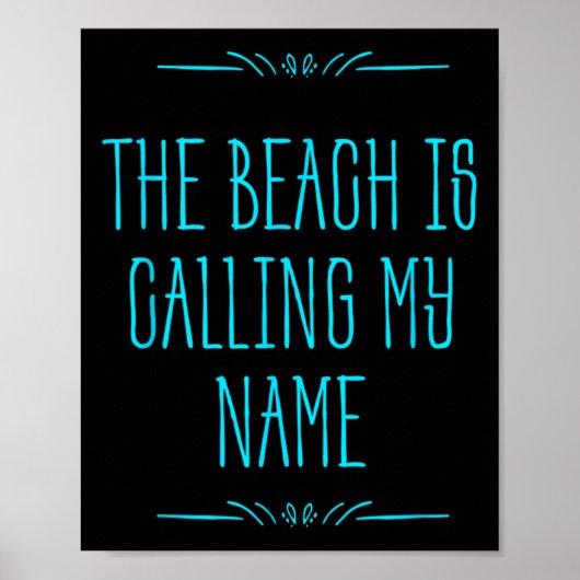Het strand roept mijn naam - Vakantiereis Poster (Voorkant)
