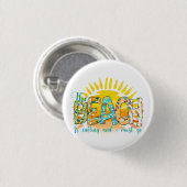 Het strand roept | Sunset Ronde Button 3,2 Cm (Voorkant /achterkant)