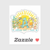 Het strand roept | Sunset Sticker (Vel)