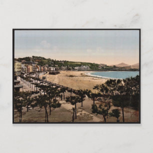 Het strand, San Sebastian, Spanje  Fotochrom Briefkaart