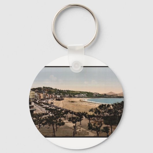 Het strand, San Sebastian, Spanje  Fotochrom Sleutelhanger (Voorkant)