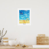 Het strand schilderij poster (Keuken)