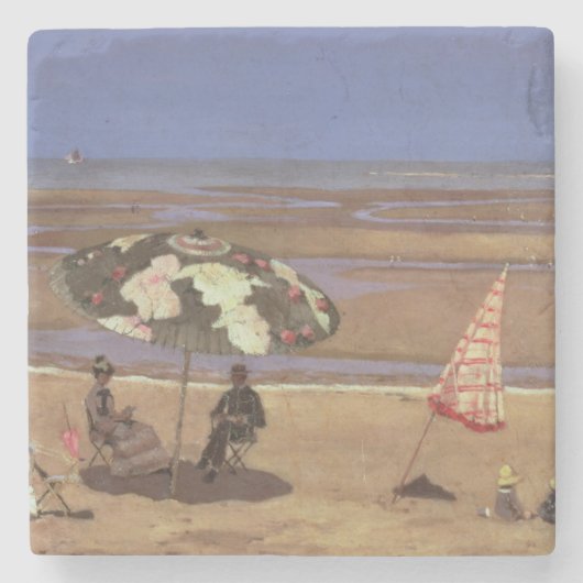 Het strand stenen onderzetter (Voorkant)